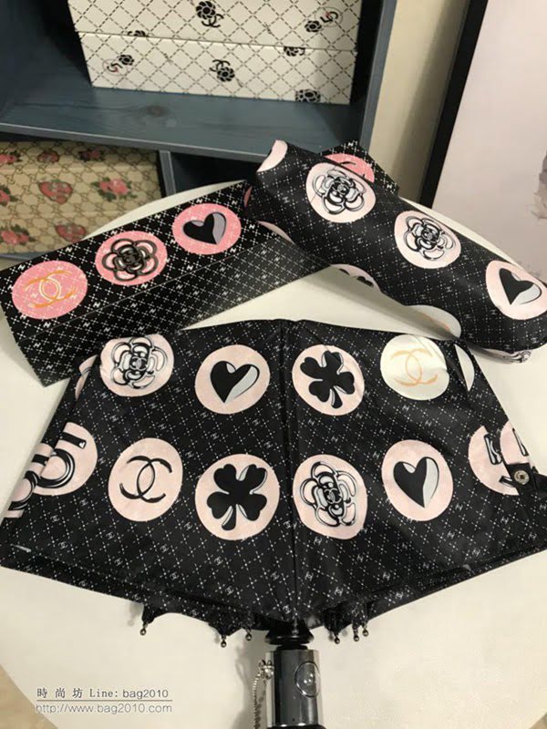 CHANEL香奈兒傘 年度巔峰之作 心形圖案 晴雨傘 防曬隔熱 防紫外線  zm1085